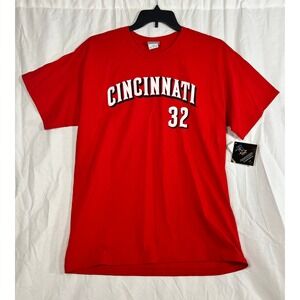 Cincinnati‎ Reds Bruce 32 Baseball T Shirt Mens LRed MLB Genuine Merchandise